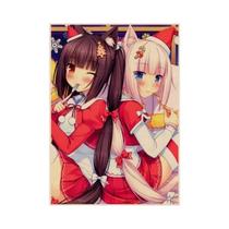 Pôster Estético De Anime Nekopara Adesivo Chocola Vanilla Whitepaper DIY Arte De Parede Para Quarto