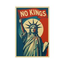 Pôster Fotuven No Kings Protest Sign Anti-Trump 50x75cm Pôster Fotuven No Kings Protest Sign Anti-Trump 50x75cm