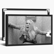 Pôster Funny Movie Bathroom Wall Art Vintage Preto Branco