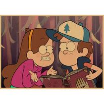 Pôster Gravity Falls, arte de desenho animado retrô, papel 30x42cm Pôster Gravity Falls, arte de desenho animado retrô, papel 30x42cm