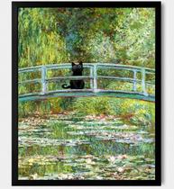 Pôster Hamduker Aesthetic Cat Monet Water Lilies 20x25cm