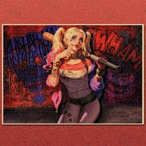 Pôster Harley Quinn Vintage Art Print 42x30cm para decoração de casa Pôster Harley Quinn Vintage Art Print 42x30cm para decoração de casa