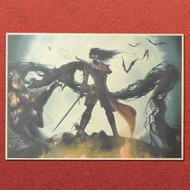 Pôster Hellsing Anime Alucard Dark Visual Art 42x30cm
