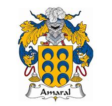Pôster Heráldica Brasão Da Família Amaral 32X43 Cm