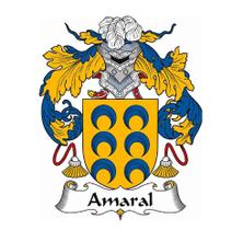 Pôster Heráldica Brasão Da Família Amaral 32X43 Cm
