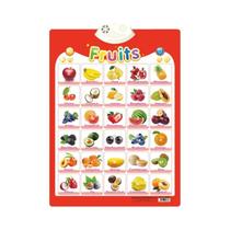 Pôster Interativo De Parede Com Alfabeto Inglês, Números, Frutas E Animais, Poster Falante Para