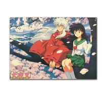 Pôster Inuyasha Kagome Vintage Kraft Paper 51,5x36cm