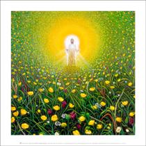 Pôster Jesus entre flores - religião - encantos da Natureza - 50 x 50 cm - pronta entrega