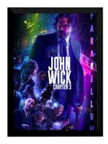 Poster John Wick 3 Moldurado Parabellum Artístico Quadro