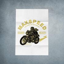 Pôster lambe-lambe - emblemas de motocicleta vintage mod. 4