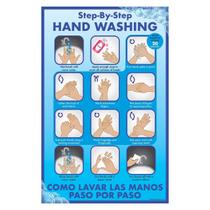Pôster laminado DayMark Safety Systems Hand Washing Steps