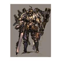 Pôster Mechs Warriors, arte em anime, papel 30x42cm Pôster Mechs Warriors, arte em anime, papel 30x42cm