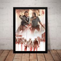 Poster Moldura The Walking Dead Rick Vs Negan Quadro Zumbi