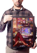Poster Moldurado Arte Quarto Retro Game Nintendinho 8 Bits
