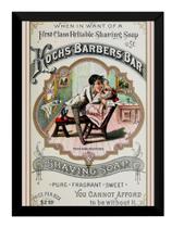 Poster Moldurado Barbearia Arte Barbe Shop Quadro Decorativo