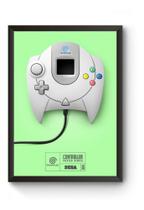 Poster Moldurado Game Retrô Controle Dreamcast Quadro