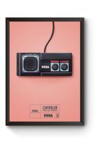 Poster Moldurado Game Retrô Controle Master System Quadro