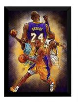 Poster Moldurado Kobe Bryant Quadro Lenda Basquete Arte