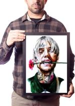 Poster Moldurado Rapper Lil Peep Arte Quadro Trapstar