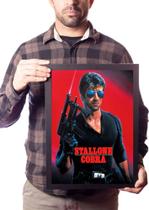 Poster Moldurado Stallone Cobra Quadro