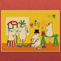 Pôster Moomin Vintage Cartoon Art Print 20x30cm em ferro Pôster Moomin Vintage Cartoon Art Print 20x30cm em ferro