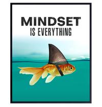 Pôster motivacional de arte de parede Mindset is Everything 20x25cm