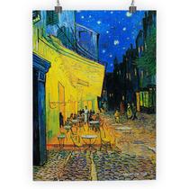 Pôster O Terraço do Café à Noite de Van Gogh - Tamanho A3