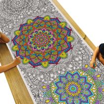 Pôster para colorir de mandala gigante Tiny Expressions 72x30cm Pôster para colorir de mandala gigante Tiny Expressions 72x30cm