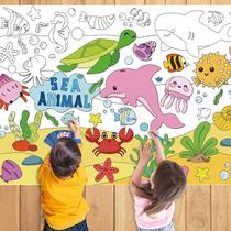 Pôster para colorir Nicime Sea Animal 110x80cm com foto infantil