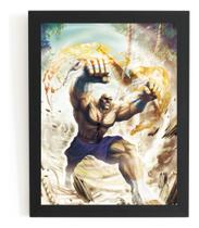 Pôster Personalizado Moldurado Fanarte Street Fighter Sagat Pôster Personalizado Moldurado Fanarte Street Fighter Sagat