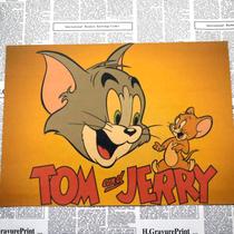 Pôster pintando arte de desenho animado vintage de Tom e Jerry Pôster pintando arte de desenho animado vintage de Tom e Jerry