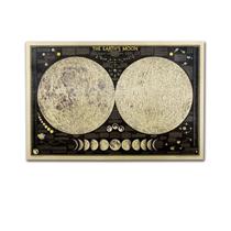 Pôster, pintura, mapa lunar vintage, 72x48cm, decoração de casa Pôster, pintura, mapa lunar vintage, 72x48cm, decoração de casa