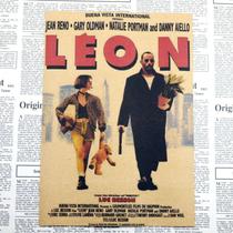 Pôster Pintura Vintage Léon Movie Retro Kraft 30x42cm Pôster Pintura Vintage Léon Movie Retro Kraft 30x42cm