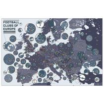 Poster Pop Chart Football Clubs of Europe Soccer 36x24in