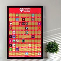 Pôster Raspadinha 100 Encontros para Casal Com Moldura Pôster Raspadinha 100 Encontros para Casal Com Moldura