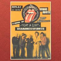 Pôster Retro Kraft Paper The Rolling Stones 20x30cm Pôster Retro Kraft Paper The Rolling Stones 20x30cm