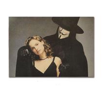 Pôster V de Vendetta, pintura vintage, papel de 51,5x36cm Pôster V de Vendetta, pintura vintage, papel de 51,5x36cm