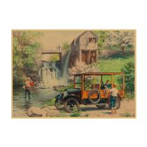 Pôster Vintage Classic Car Retro Painting 29.7x42cm Pôster Vintage Classic Car Retro Painting 29.7x42cm