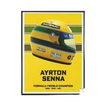 Pôster Vintage De Piloto F1 Ayrton Senna Sem Moldura Em Tela Para Decoração De Casa, Clube, Bar,