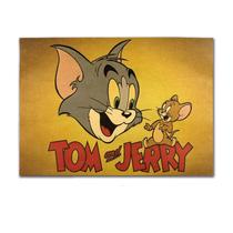 Pôster vintage de Tom e Jerry, arte de parede retrô de 51,5x36cm