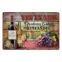 Pôster Vintage Wine Zinfandel Tin Sign 20x30cm Pintura em ferro Pôster Vintage Wine Zinfandel Tin Sign 20x30cm Pintura em ferro