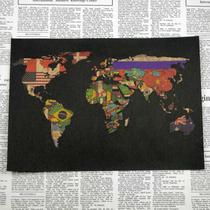 Pôster Vintage World Map Retro 30x42cm Papel 160g Pôster Vintage World Map Retro 30x42cm Papel 160g