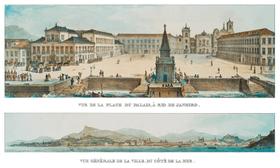 Pôster vista do Largo do Palácio, no rio de Janeiro, vista geral da Cidade, a partir do Mar, 1835 jeanbaptiste debret Pôster vista do Largo do Palácio, no rio de Janeiro, vista geral da Cidade, a partir do Mar, 1835 jeanbaptiste debret