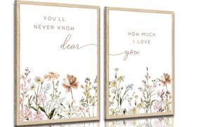 Poster Wall Art Wildflower Nursery Set 2 Boho Girl 30x40cm Poster Wall Art Wildflower Nursery Set 2 Boho Girl 30x40cm