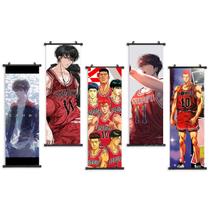 Pôsteres com impressão artística Slam Dunks, 5 peças de tecido de 25 x 75 cm e PVC Pôsteres com impressão artística Slam Dunks, 5 peças de tecido de 25 x 75 cm e PVC