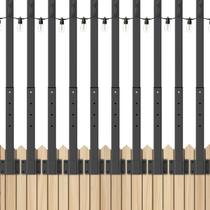 Postes de luz AHRLHR de metal de 10 pés ao ar livre com suportes de vedação Postes de luz AHRLHR de metal de 10 pés ao ar livre com suportes de vedação