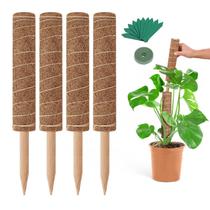 Postes de Musgo para Plantas GROWNEER, Poste de Fibra de Coco Apilable de 107 cm