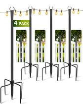 Postes para Luzes de Varal LRYXEG 4 Unidades 305 cm Metal para Área Externa Postes para Luzes de Varal LRYXEG 4 Unidades 305 cm Metal para Área Externa