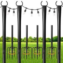 Postes para Luzes de Varal MuliVid em Metal para Área Externa, Kit com 4