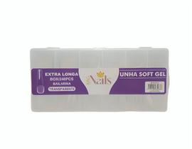 Postica Soft Gel Bailarina Extra Longa Transparente 240 Unidades (KN3068) - King Nails